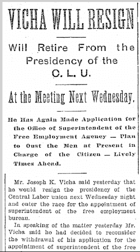 plain-dealer-newspaper-1128-1896-vicha-resigns-c.l.u Vicha Will Resign, Plain Dealer newspaper clipping 28 November 1896