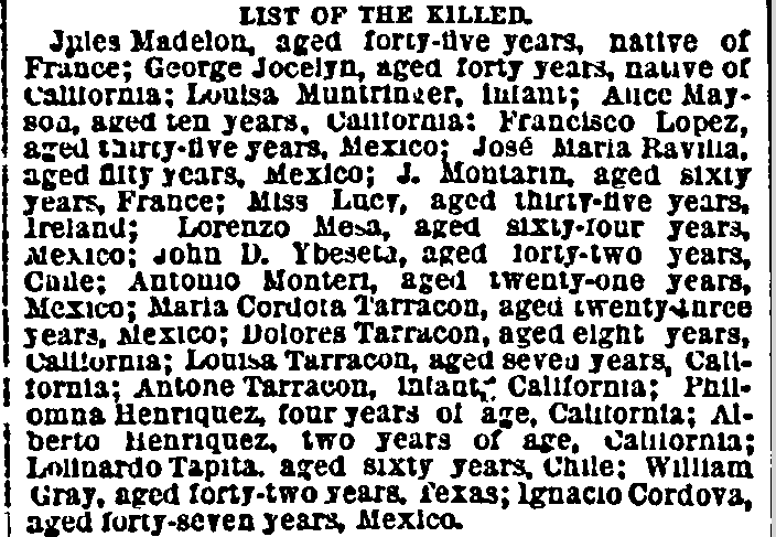 new-york-herald-newspaper-0409-1872-lone-pine-earthquake-victims List of the Killed (in 1872 earthquake), New York Herald newspaper article 9 April 1872