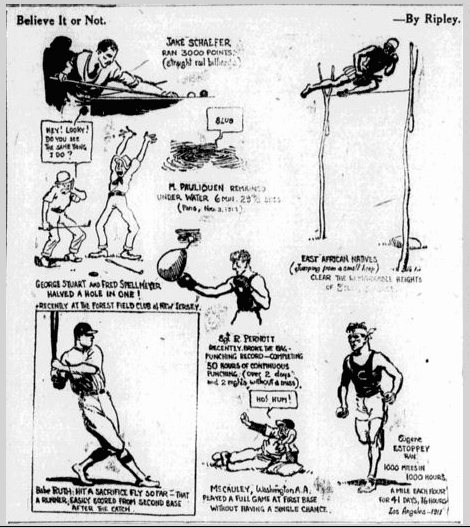 state-newspaper-1022-1919-ripley-cartoon Ripley's "Believe It or Not," State newspaper cartoon 22 October 1919