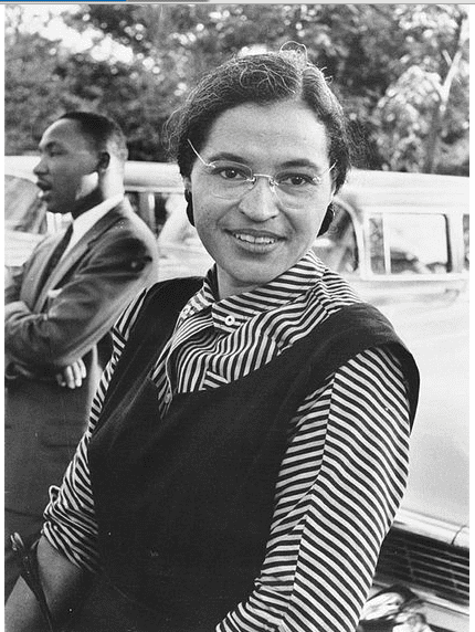 photo-0228-2013-rosa-parks photo of Civil Rights pioneer Rosa Parks with Dr. Martin Luther King, Jr.