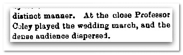macon-daily-telegraph-newspaper-0916-1879-dense-thornton-marriage-announcement-4 Marriage in First Street Methodist Church, Macon Daily Telegraph newspaper article 16 September 1879, page 4
