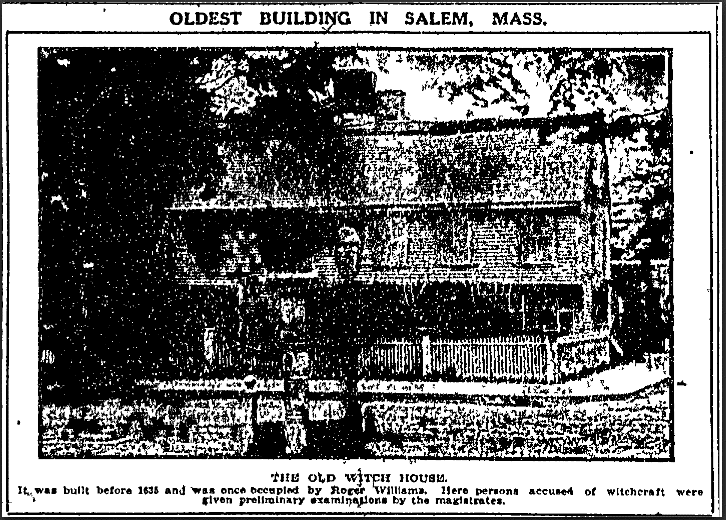 anaconda-standard-newspaper-0626-1914-witch-house-salem-massachusetts Oldest Building in Salem, Mass., Anaconda Standard newspaper article 26 June 1914