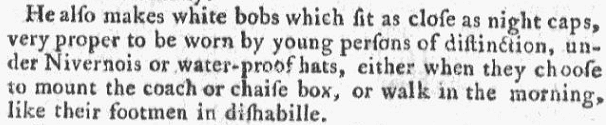 georgia-gazette-newspaper-0221-1765-waterproof-hats notice about waterproof hats, Georgia Gazette newspaper article 21 February 1765