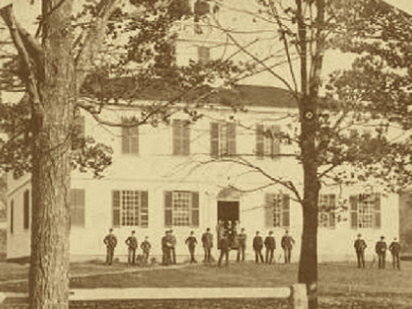 Photo: Gilmanton Academy, Gilmanton, Belknap Couunty, New Hampshire, c. 1869. Credit: Wikimedia Commons.