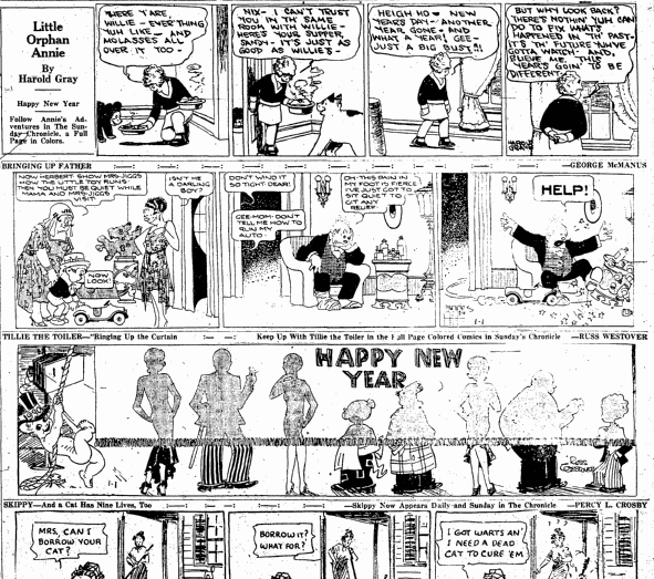 augusta-chronicle-newspaper-0101-1930-comics comic strips, Augusta Chronicle newspaper 1 January 1930