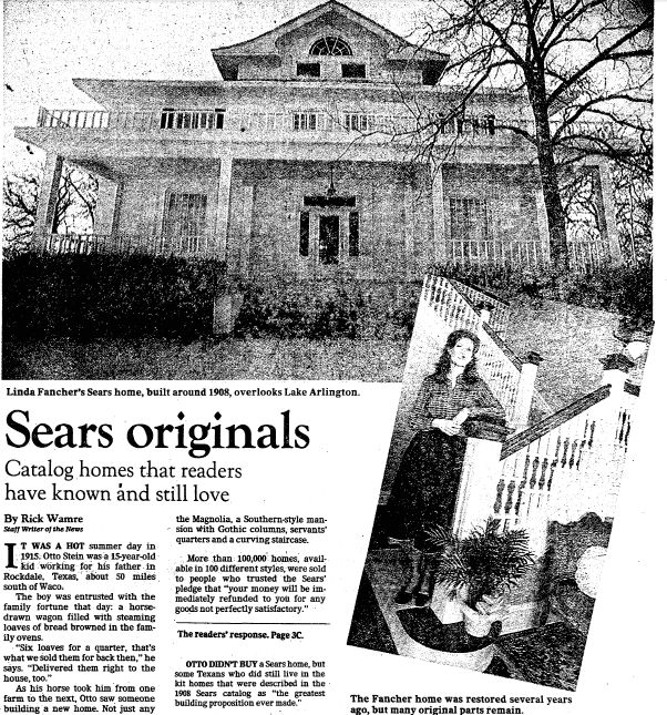 dallas-morning-news-newspaper-0227-1982-sears-homes Sears Originals: Catalog Homes That Readers Have Known and Still Love, Dallas Morning News newspaper article 27 February 1982