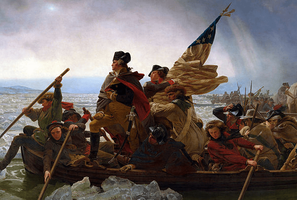 Painting: Washington Crossing the Delaware, by Emanuel Leutze (1851). Source: Wikimedia Commons.