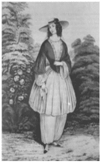 illustration-0916-2014-bloomers illustration of “bloomer” dress of the 1850s