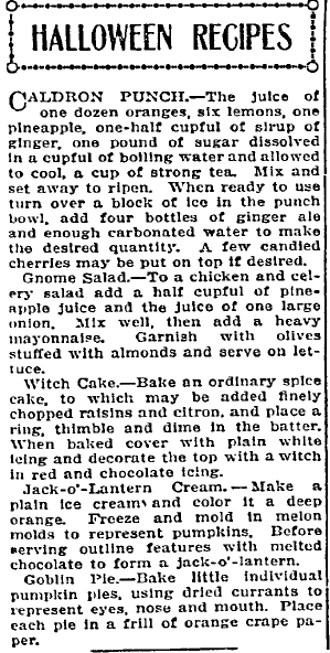 idaho-statesman-newspaper-1020-1912-halloween-recipes Halloween Recipes, Idaho Statesman newspaper article 20 October 1912