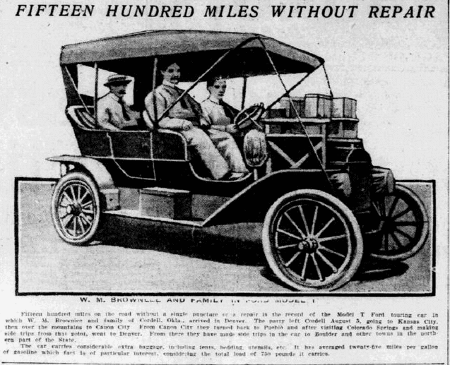 1921 Henry Ford & His Model T Photograph - Reprint (176-b)