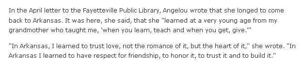 arkansas-democrat-gazette-newspaper-0529-2014-maya-angelou-obituary-arkansas obituary for Maya Angelou, Arkansas Democrat-Gazette newspaper article 29 May 2014