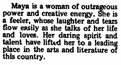 wichita-times-newspaper-1118-1976-maya-angelou article about Maya Angelou, Wichita Times newspaper article 18 November 1976