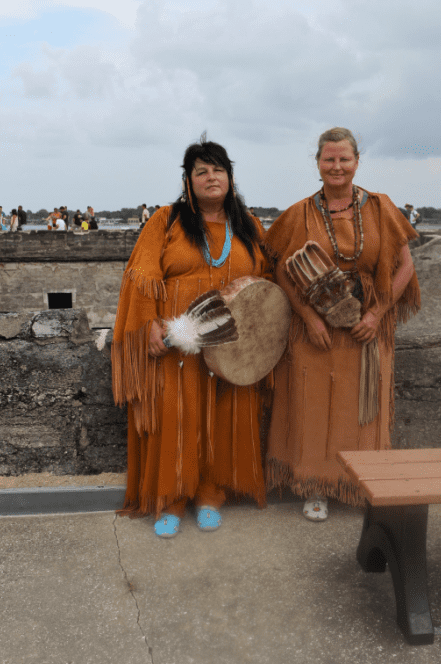 photo of Cherokee women at the 450th anniversary celebration at St. Augustine, Florida