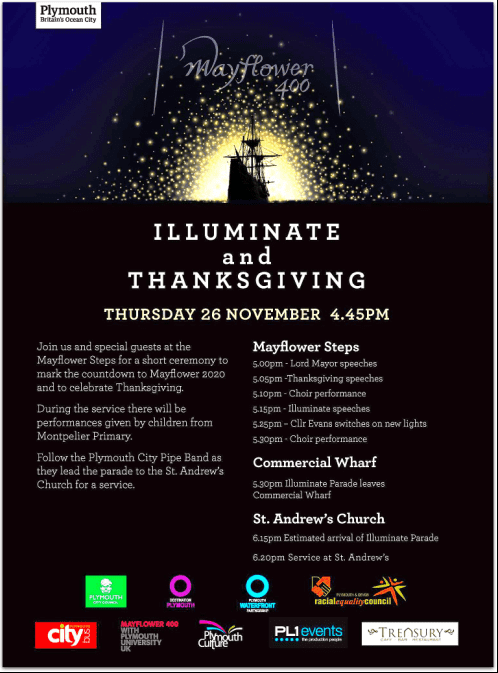 photo of an "Illuminate and Thanksgiving" poster