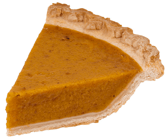 photo of a slice of pumpkin pie
