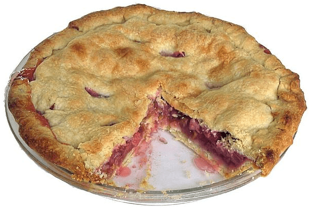 photo of a rhubarb pie