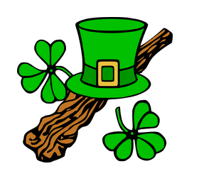 Illustration: Irish hat and shillelagh