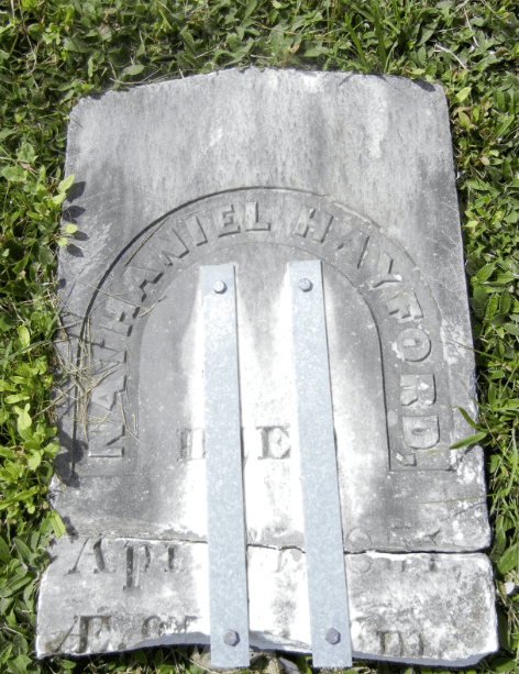 Photo: Nathaniel Hayford's tombstone