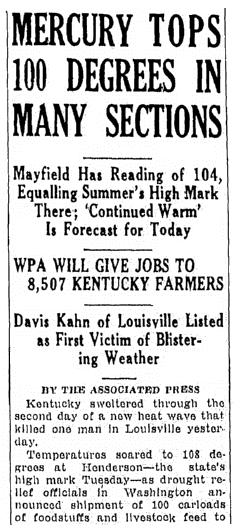 An article about the WPA helping farmers, Lexington Herald newspaper article 19 August 1936