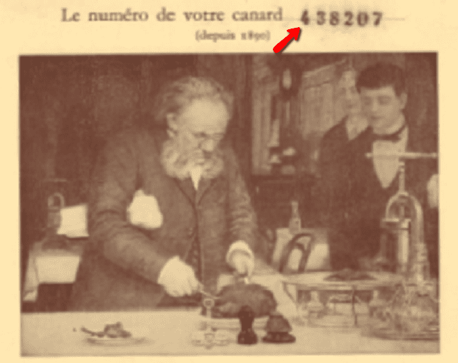 Photo: postcard from the Paris restaurant “La Tour d’Argent”