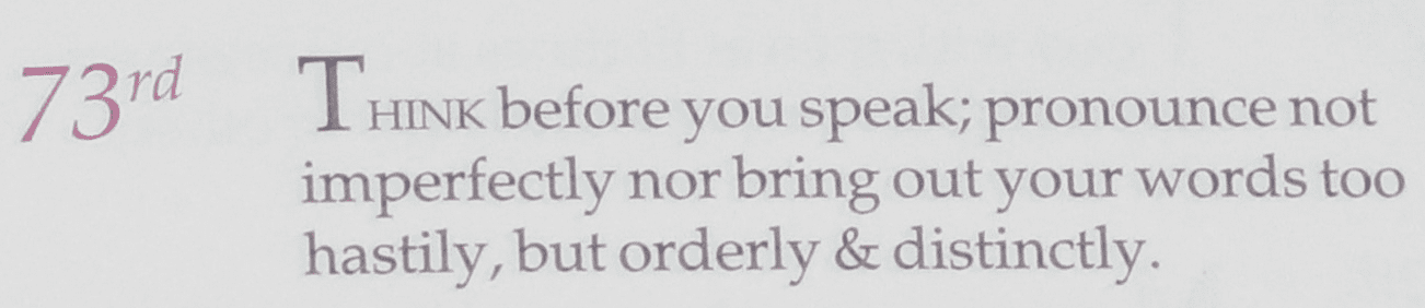 A quote about thinking before you speak