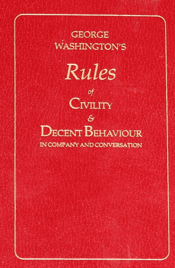 Photo: cover of George Washington’s etiquette book