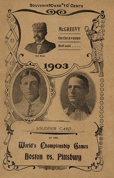 Photo: a program from the 1903 World Series