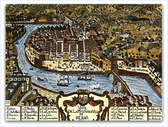Illustration: Bilbao, Spain, in 1760