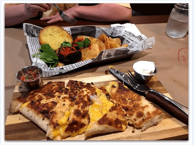 Photo: a meal in a restaurant