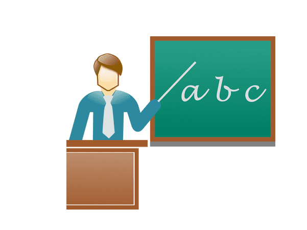 Illustration: a male teacher