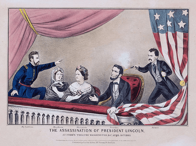 Illustration: “Assassination of Abraham Lincoln” by Currier and Ives, 1865