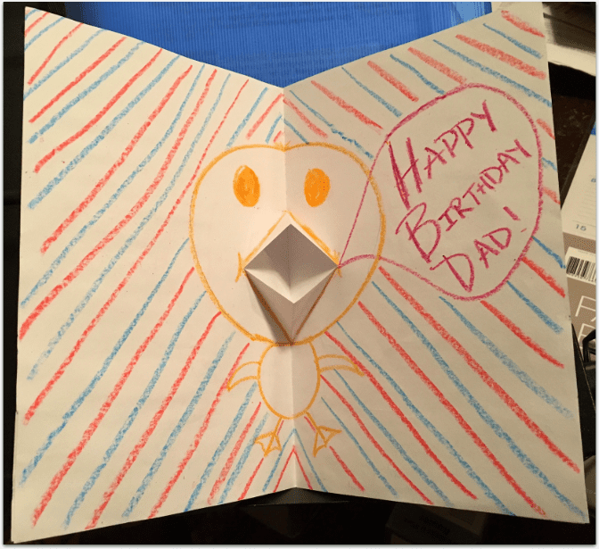 Photo: the inside of a birthday card