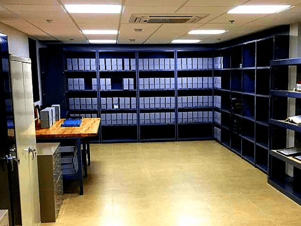 Photo: repository at the Mexico City Records Preservation Center. Credit: Deseret News.