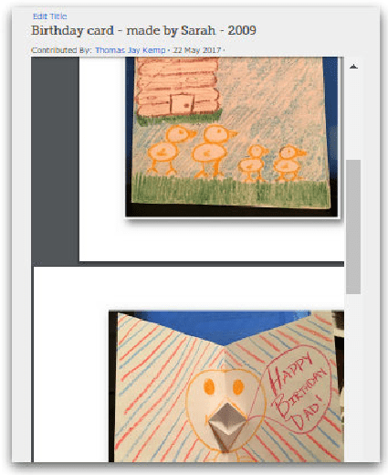 A screenshot showing the saving of a birthday card as a PDF file