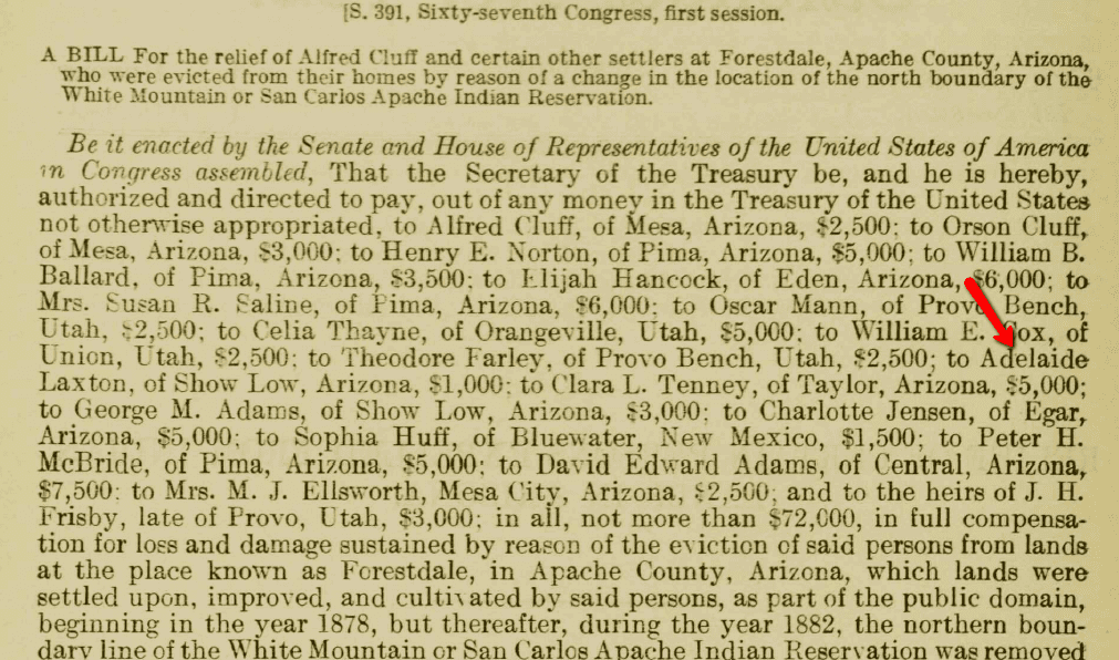 Senate Bill 391 from 1921, Serial Set Vol. No.7919