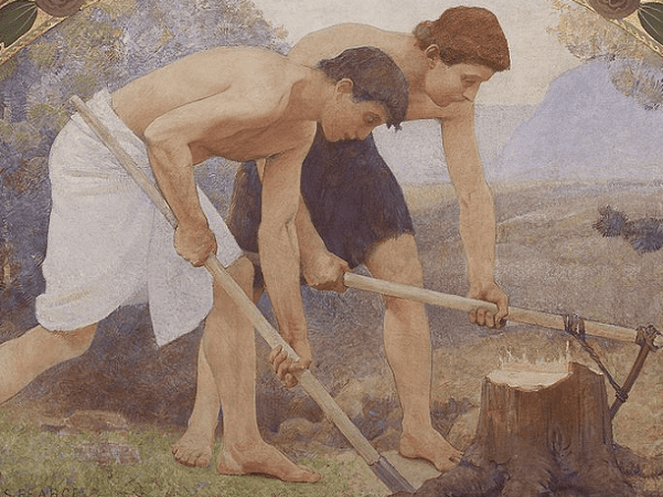 Illustration: detail from Labor mural from the Family and Education series by Charles Sprague Pearce, 1896. Credit: Library of Congress, Prints and Photographs Division.