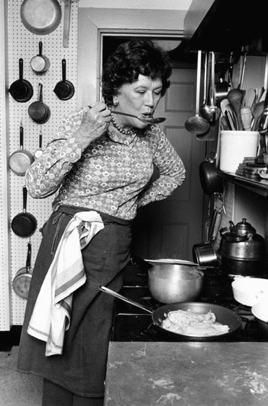 Photo: Julia Child in her kitchen, Cambridge, Mass., 1978