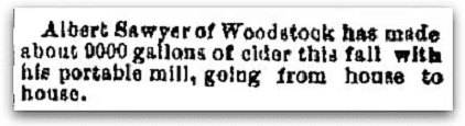 An article about Albert Sawyer, New Hampshire Patriot and State Gazette newspaper article 13 December 1888