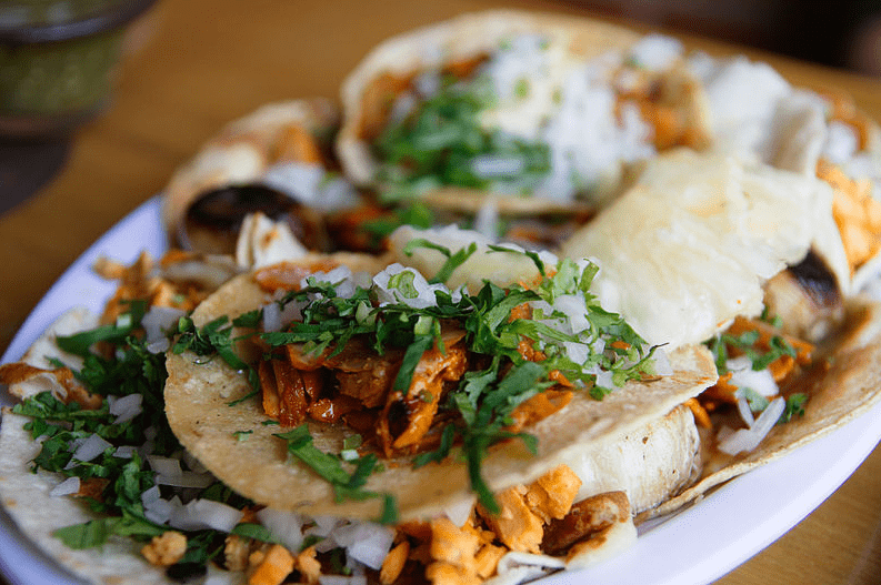 Photo: tacos al pastor made with adobada meat