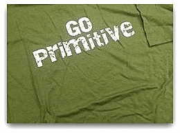Photo: the "Go Primitive" logo of the Primitive Methodist Church
