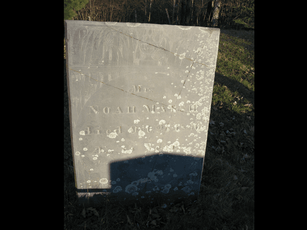 Photo: Gravestone of Noah Marsh, West Ridge Cemetery, Cornville, Somerset County, Maine. Source: Find a Grave.
