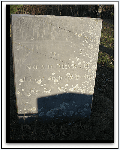 Photo: gravestone for Noah Marsh