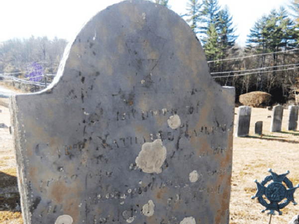 Photo: Nathaniel Haskell’s gravestone, Lower Corner Cemetery, New Gloucester, Cumberland County, Maine. Source: Find a Grave.