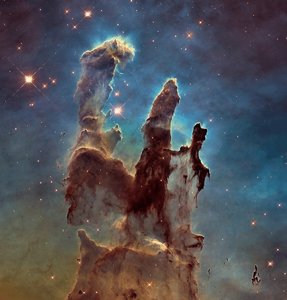 Photo: one of the Hubble Space Telescope's most famous images, Pillars of Creation, shows stars forming in the Eagle Nebula (2014 image)