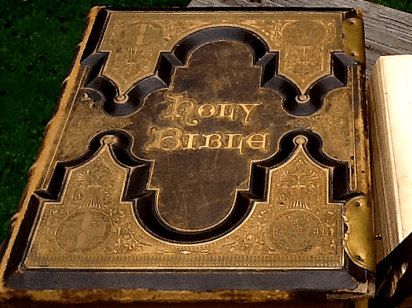 Photo: an old family Bible. Credit: Thomas Jay Kemp.
