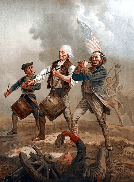 Illustration: originally entitled “Yankee Doodle,” this is one of several versions of a scene painted by Archibald MacNeal Willard in the late nineteenth century that came to be known as “The Spirit of '76”