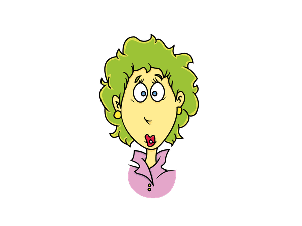 Illustration: a surprised woman