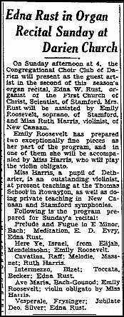 An article about Edna Rust, Daily Advocate newspaper article 12 February 1932