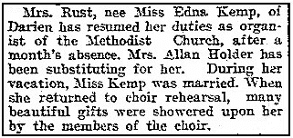 An article about Edna Rust, Daily Advocate newspaper article 10 November 1913