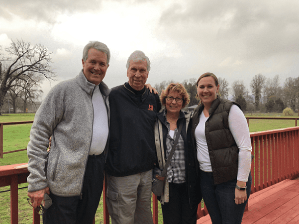 Photo: the author, Casey Gauntt, with family members; photo taken on their “roots” trip to Willits, California